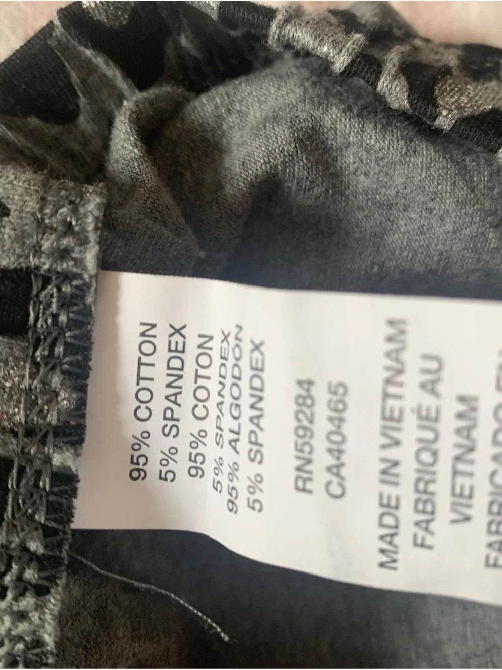 Kid’s Grey Leopard Print Leggings